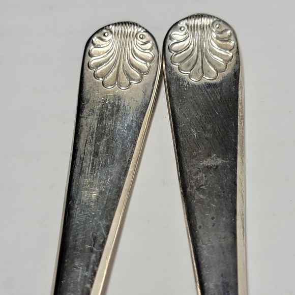 W.A. Silver Plated Spork & Spoon Serving Set Made in Italy 9” Salad, - Picture 4 of 12